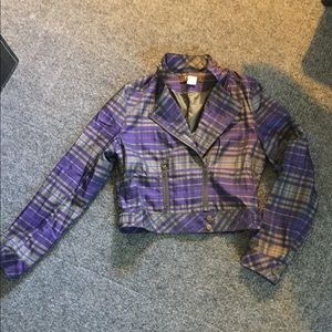 EUC purple motorcycle jacket